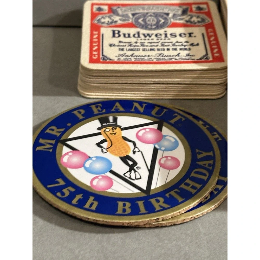Vintage Coasters Lot Falstaff, Budweiser, Mr Peanut ( Over 60‎ )